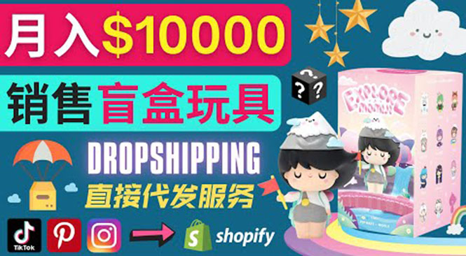 （202208212期）Dropshipping+ Shopify推广玩具盲盒赚钱：每单利润率30%, 月赚1万美元以上