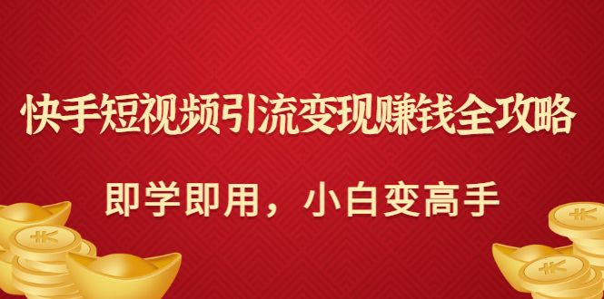 （202208189期）快手短视频引流变现赚钱全攻略：即学即用，小白变高手（价值980元）